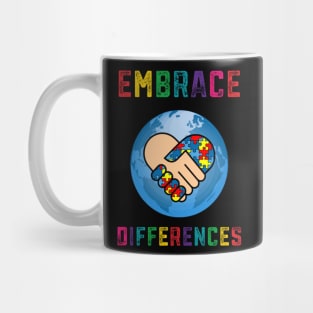 Embrace Differences Autism Awareness Day Month Mug